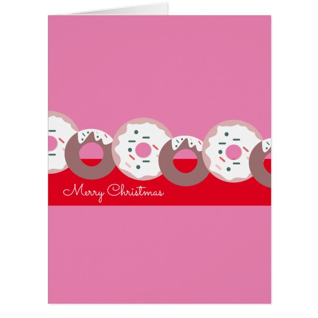 Cartão de Padaria de Donuts com Confeitos de Natal (Frente)