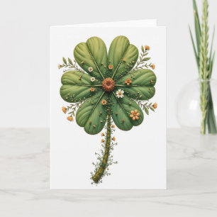 Cartão de Padrão de Flor de Trevo