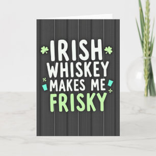 Cartão de Padrão Divertido de Uísque Irlandês