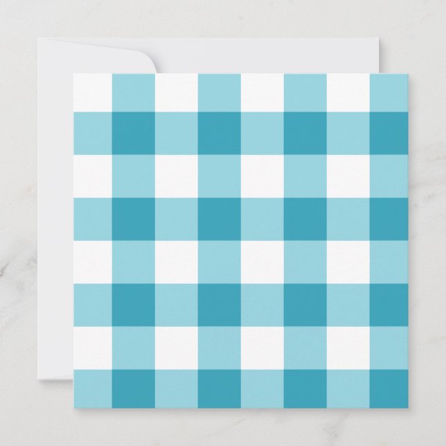 Cartão de Padrão Gingham (Frente)