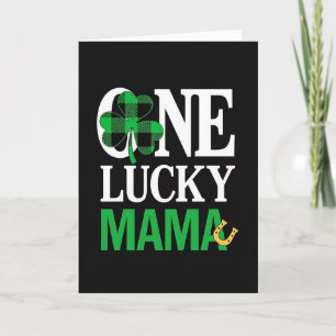 Cartão de Padrão Shamrock Lucky Mama