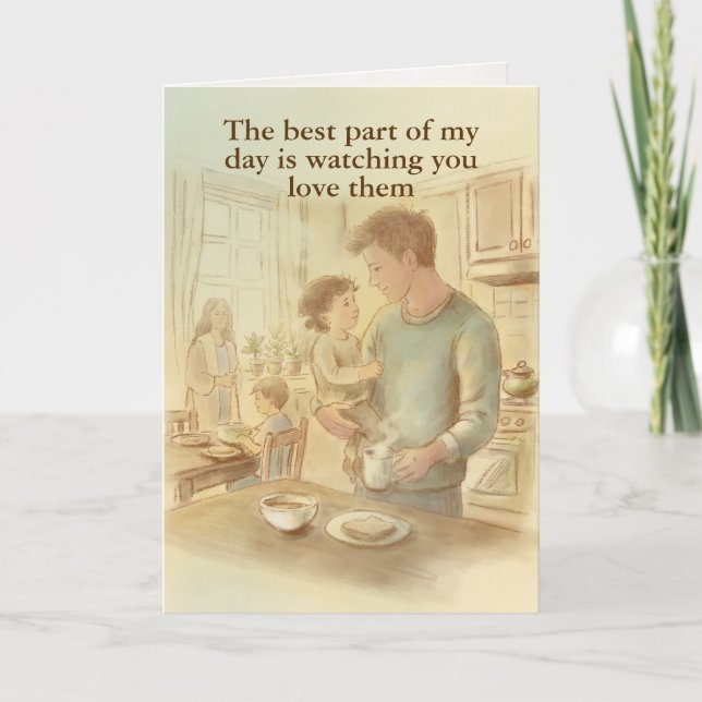 Cartão de Pai dobrado do parceiro (Frente)