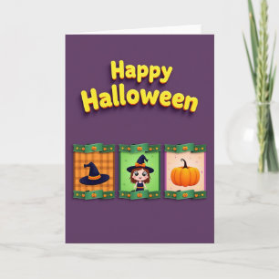 Cartão de Painéis Feliz Halloween