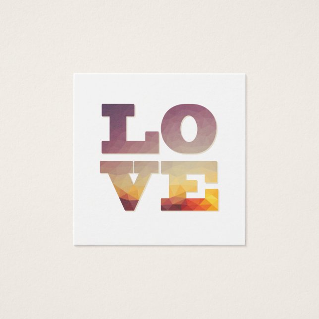 Cartão de palavra de design geométrico (Frente)