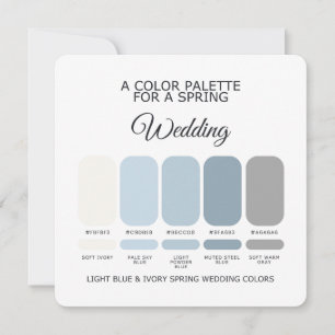 Cartão de Paleta de Cores de Casamento de Primaver