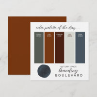 Cartão de Paleta de Cores de outono Russo do Autum