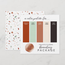 Cartão de Paleta de Cores Terracota Bege Siena e V