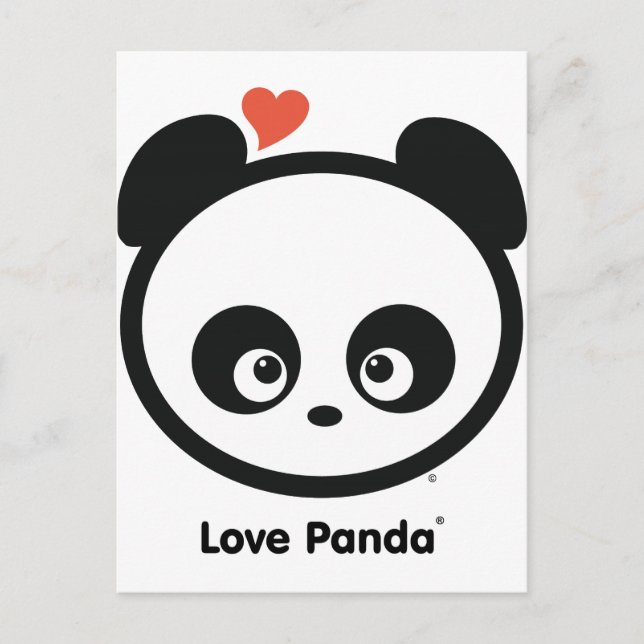 Cartão de Panda® do amor (Frente)