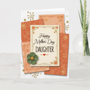 Cartão de papel elegante para o Dia das Mães