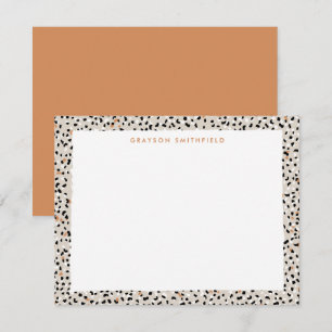 Cartão de Papel Pessoal Impresso Leopardo Beige Sn