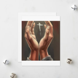Cartão de Papelaria para Rezar Mãos