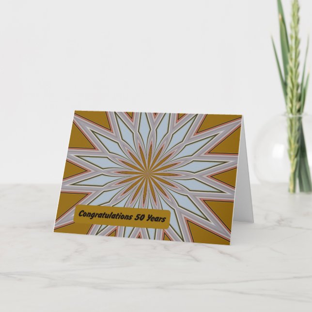 Cartão de parabéns, 50 anos na empresa (Frente)
