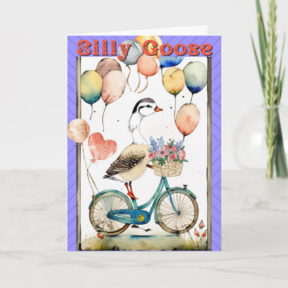 Cartão de Parabéns Balões do Silly Goose Card Aniv