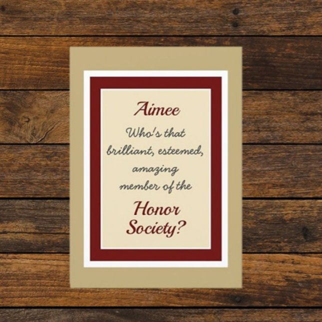 Cartão de Parabéns da Sociedade de Honra Personali (Criador carregado)