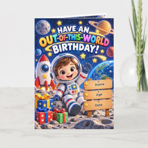 Cartão de Parabéns de Aniversário para Crianças Ex