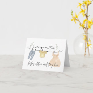 Cartão de parabéns de bebê Boho