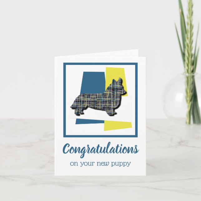 Cartão de Parabéns de Cachorro Corgi Welsh (Frente)