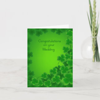 Cartão de Parabéns de casamento irlandês