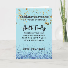 Cartão de Parabéns de divórcio - Confie em si mesm