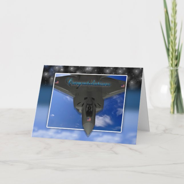 Cartão de Parabéns de Encomendamento da Força Aére (Frente)