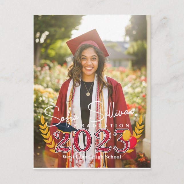 Cartão de Parabéns de Formatura do Ensino Médio (Frente)