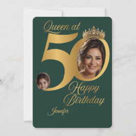 Cartão de Parabéns de Foto de 50º Aniversário | Pe
