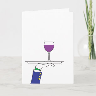 Cartão de Parabéns de Vinho