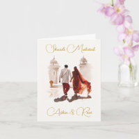 Cartão de Parabéns Desi Wedding