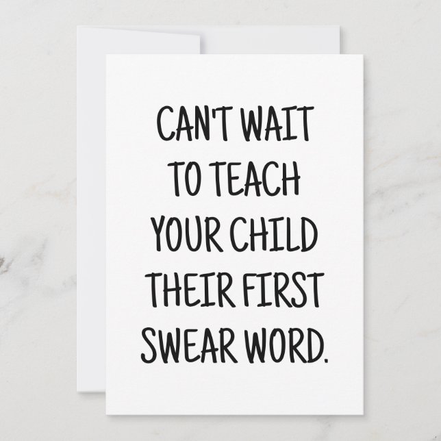 Cartão de Parabéns Engraçado para Chás de Bebê par (Frente)