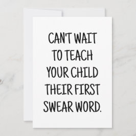 Cartão de Parabéns Engraçado para Chás de Bebê par