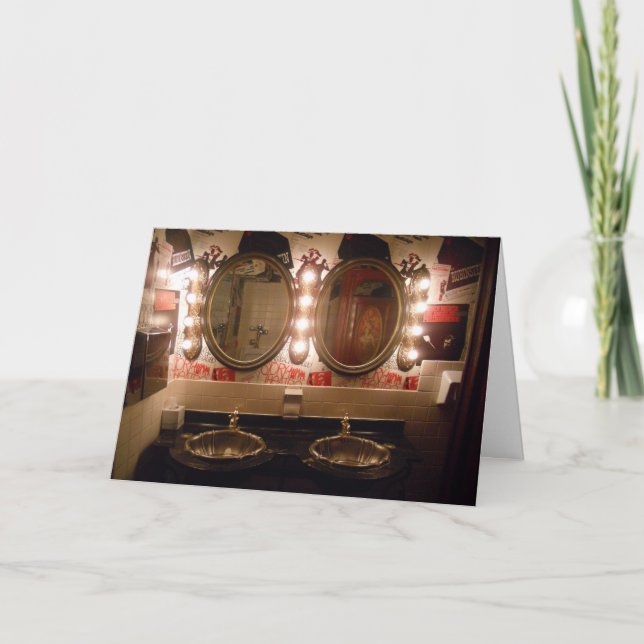 Cartão de Parabéns "Espelhos de Inn de Lowell" (Frente)