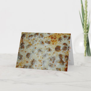 Cartão de Parabéns "Home Run Sausage Pizza"