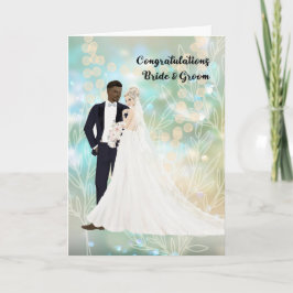Cartão de parabéns para Casamento Misto