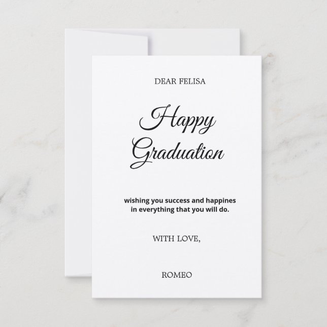 Cartão de Parabéns PARA GRADUAÇÃO (Frente)