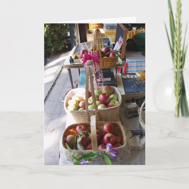 Cartão de Parabéns para MAÇÃS GRATUITAS PARA VENDA (Frente)