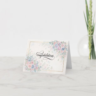 Cartão de Parabéns para o Novo Bebê Floral