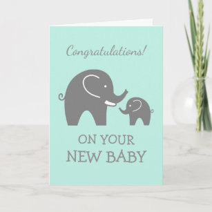 Cartão de parabéns para o novo bebê ou menina