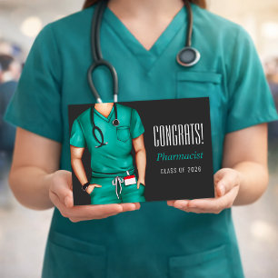 Cartão de Parabéns pela Formatura de Farmacêutico
