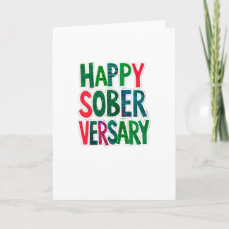 Cartão de Parabéns pelo aniversário de sobriedade,
