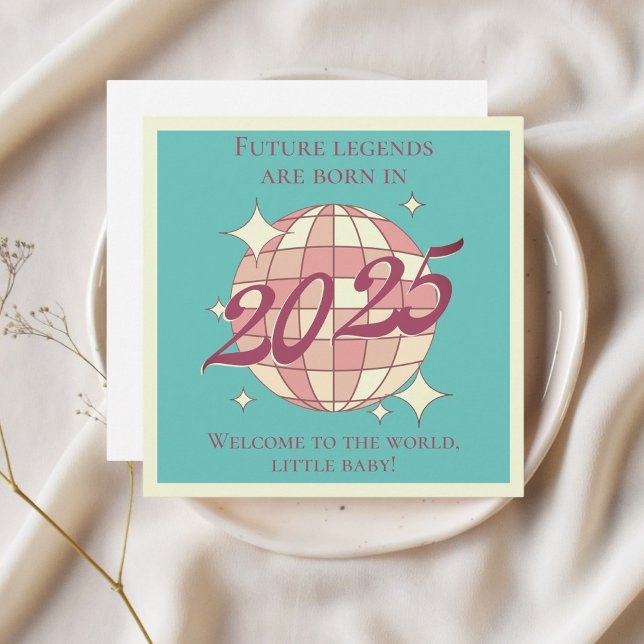 Cartão de Parabéns recém-nascido bebê 2025 (Criador carregado)