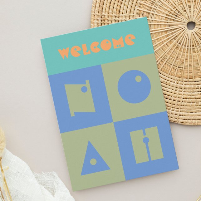 Cartão de parabéns recém-nascido de 4 letras (Criador carregado)