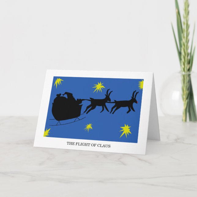 Cartão de Paródia de Natal Moderno (Frente)