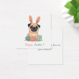 Cartão de páscoa com a fotografia de um cão