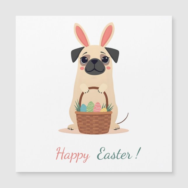 Cartão de páscoa com a fotografia de um cão (Frente)