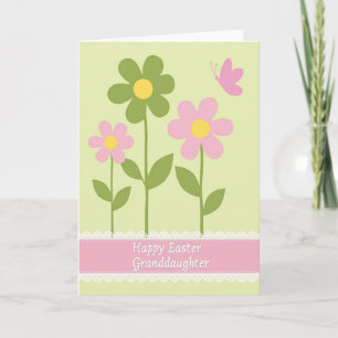 Cartão de Páscoa com Flores Cor-de-Rosa