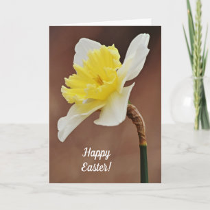 Cartão de Páscoa com Narciso em Flor
