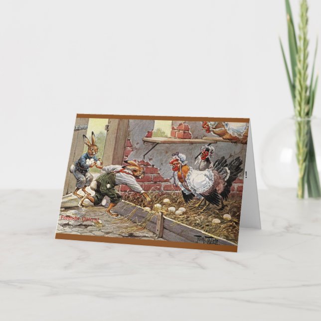 Cartão de páscoa de Arthur Thiele - os coelhos (Frente)