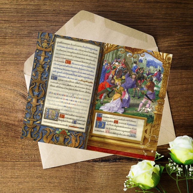 Cartão de Páscoa de Crucificação de Jesus Cruzado (Way of the Cross Lent Renaissance Catholic Christian Card)