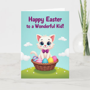 Cartão de Páscoa de Ovos Listrados