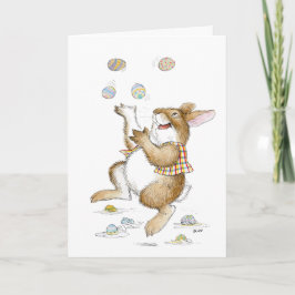Cartão de Páscoa do Coelho Malabarista